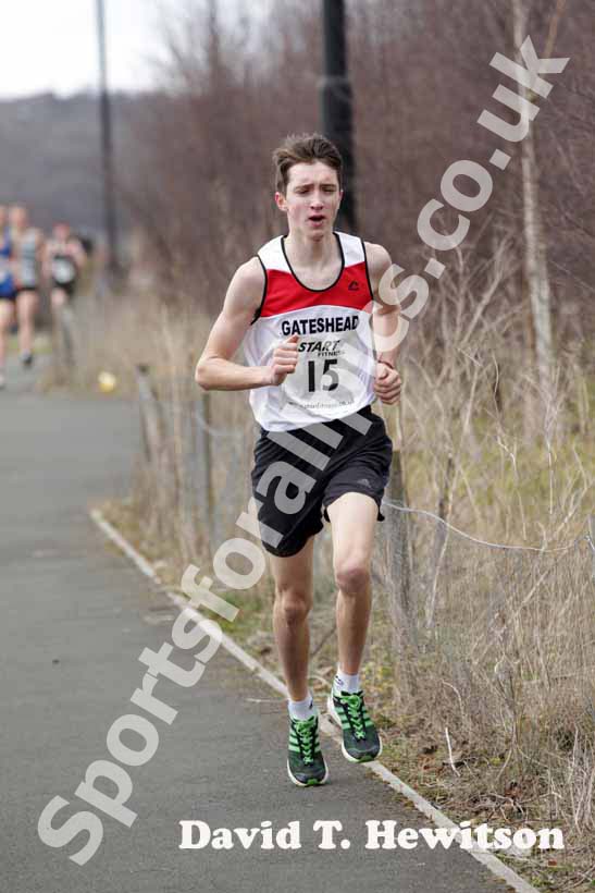 Luke Clarke (Gateshead) senior mens Elswick Road Relays.